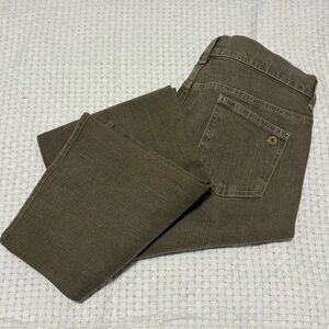 Loro Piana MADE IN ITALY Women's Slim Fit Denim Khaki Stretchable Size 42 EU